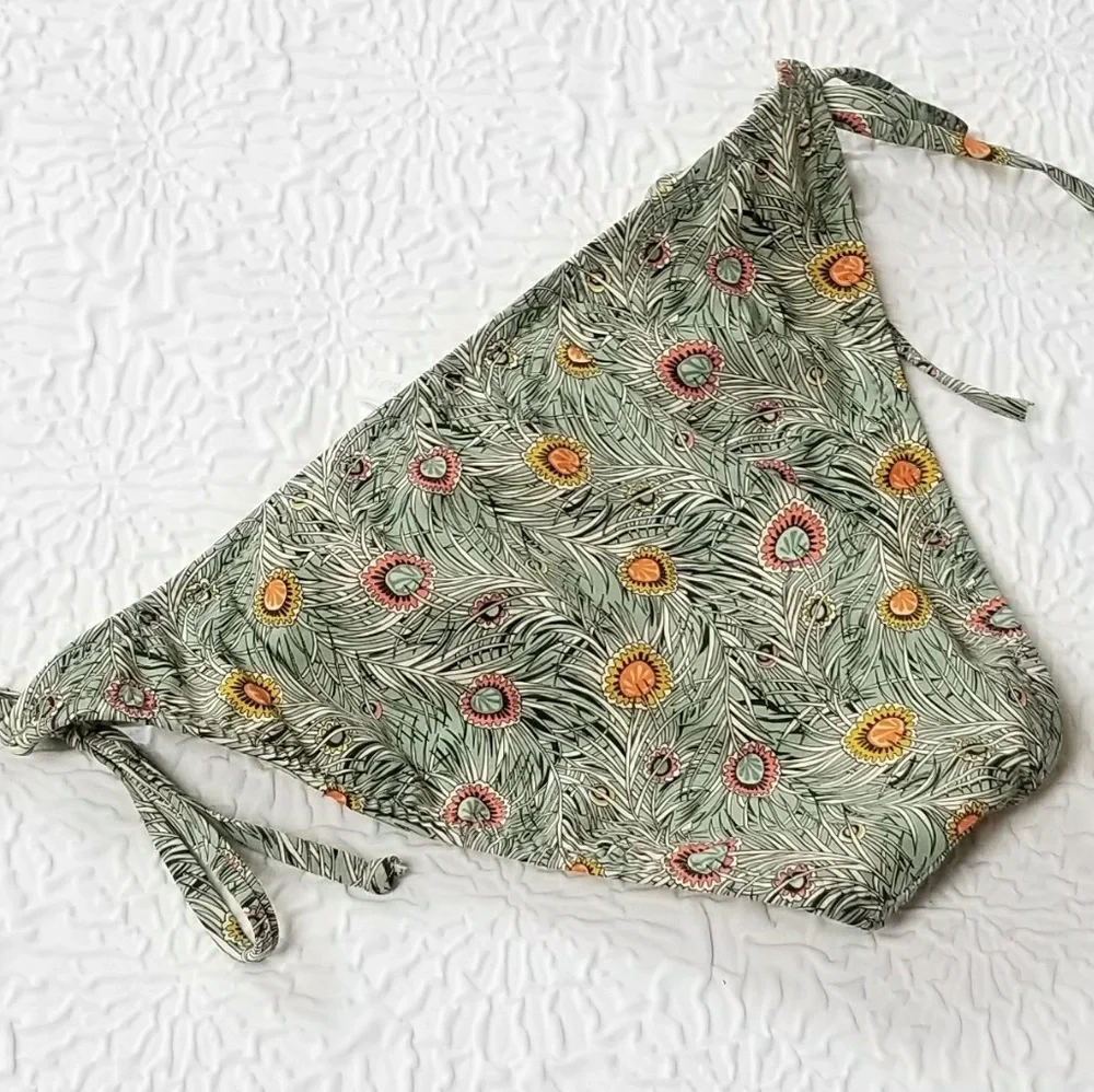 J Crew Peacock Feathers Bikini Bottom